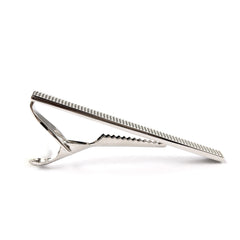 Silver Studded Tie Bar Side View