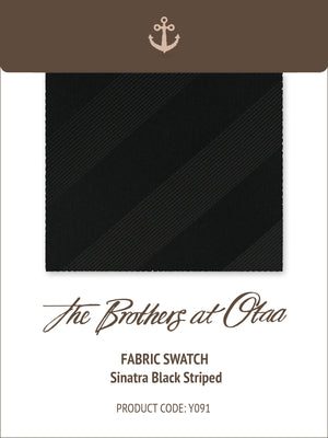 Fabric Swatch (Y091) - Sinatra Black Striped