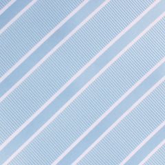 Sky Light Blue Double Stripe Self Bow Tie Fabric