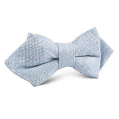 Sky Blue Donegal Linen Diamond Bow Tie