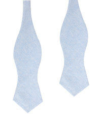 Sky Blue Donegal Linen Diamond Self Bow Tie