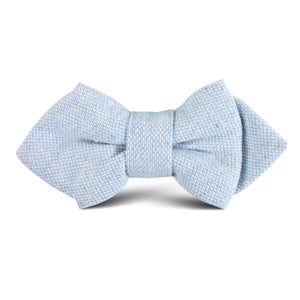 Sky Blue Donegal Linen Kids Diamond Bow Tie