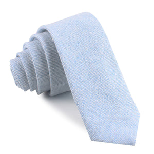 Sky Blue Donegal Linen Skinny Tie