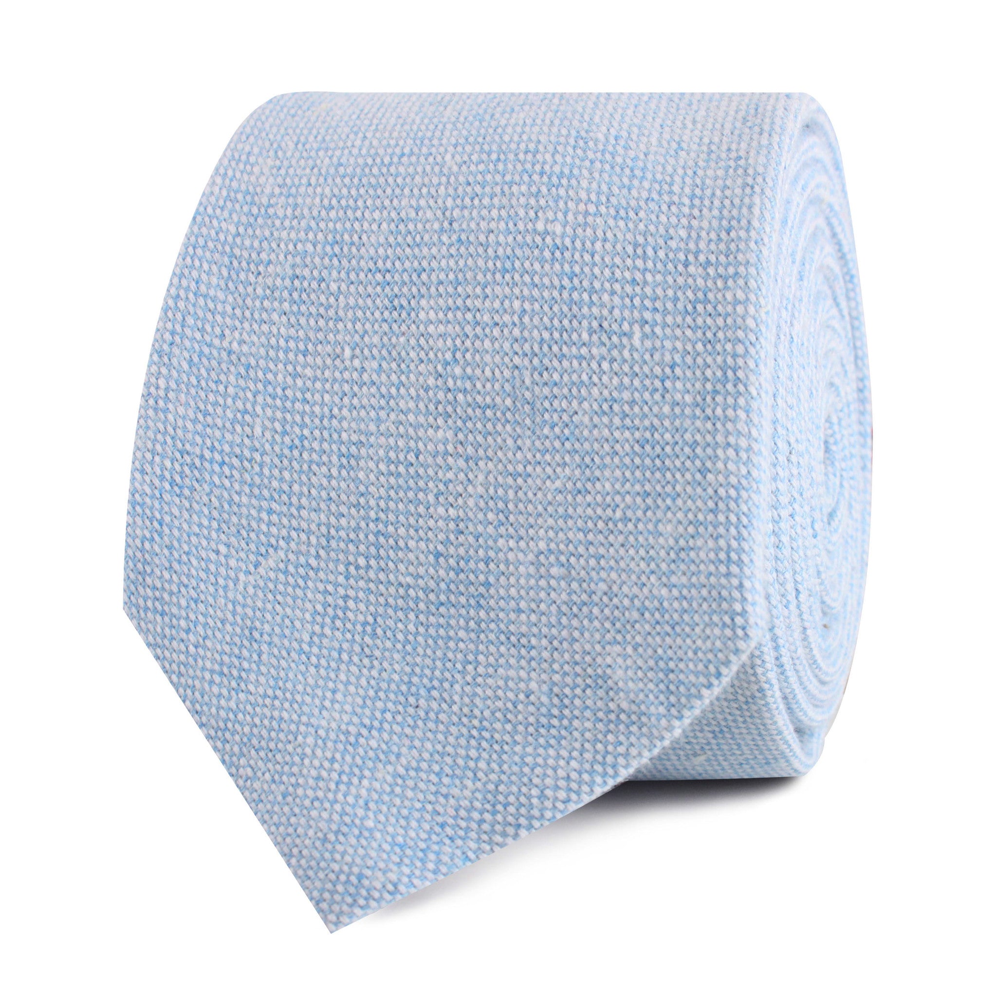 Sky Blue Donegal Linen Slim Tie