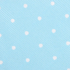 Sky Blue with White Polka Dots Fabric Self Tie Diamond Tip Bow TieM141