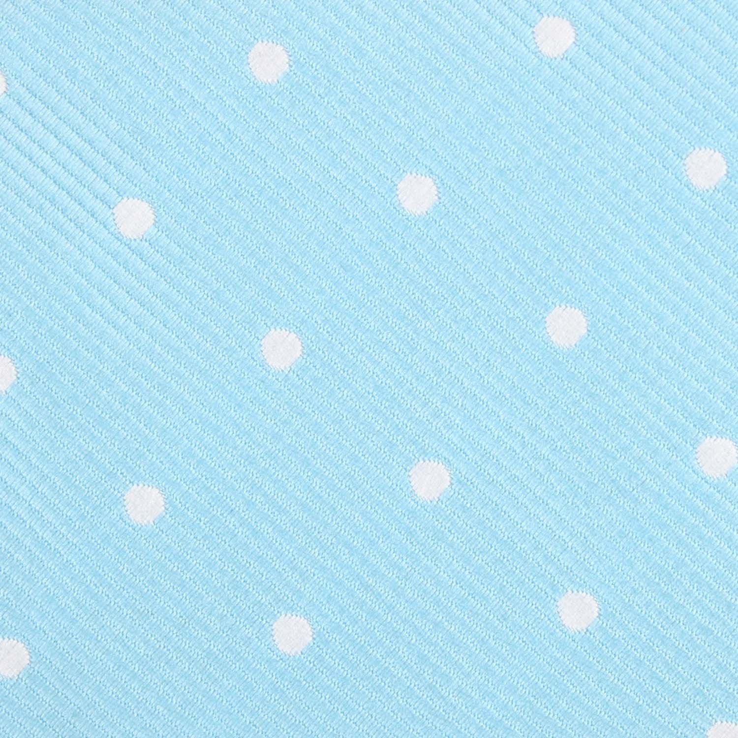 Sky Blue with White Polka Dots Fabric Skinny Tie M141