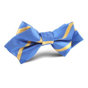 Sky Blue with Yellow Stripe Diamond Bow Tie