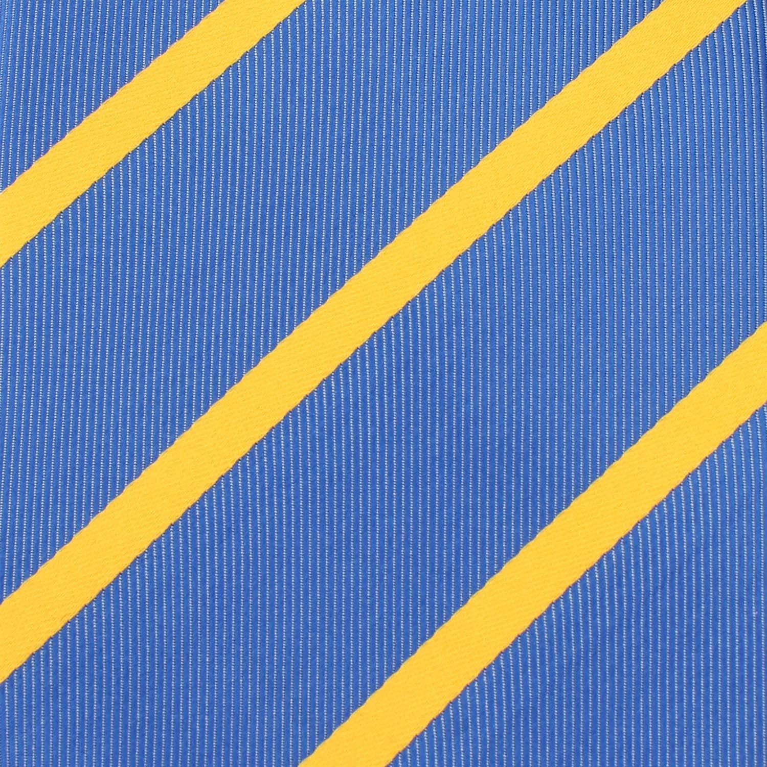 Sky Blue with Yellow Stripe Fabric Bow Tie X455