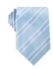 Sky Light Blue Double Stripe Necktie