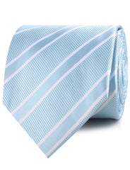 Sky Light Blue Double Stripe Neckties