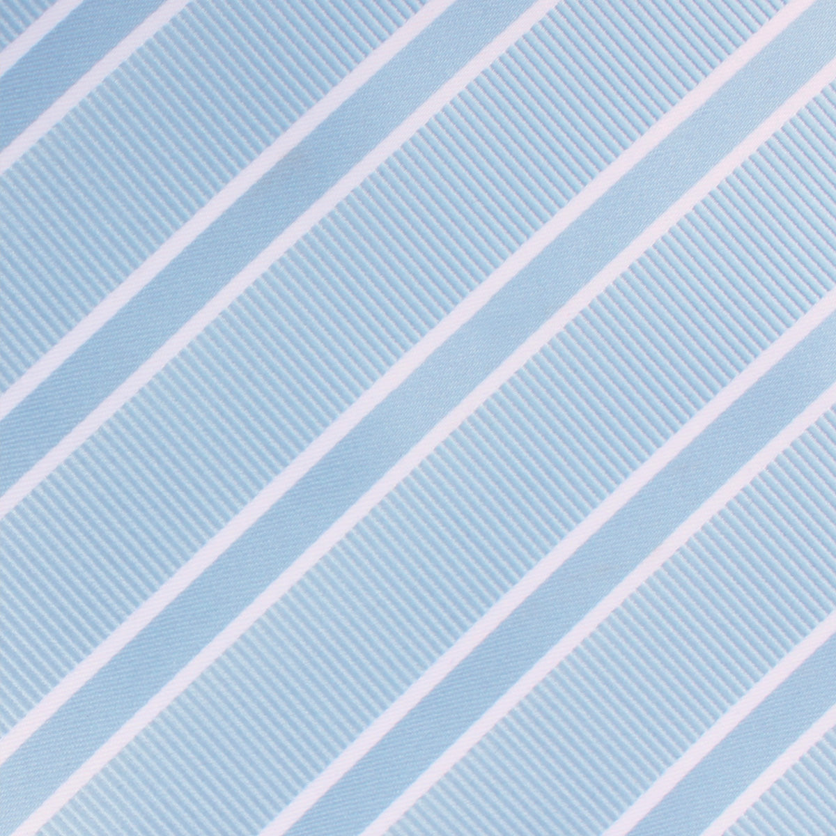 Sky Light Blue Double Stripe Pocket Square Fabric