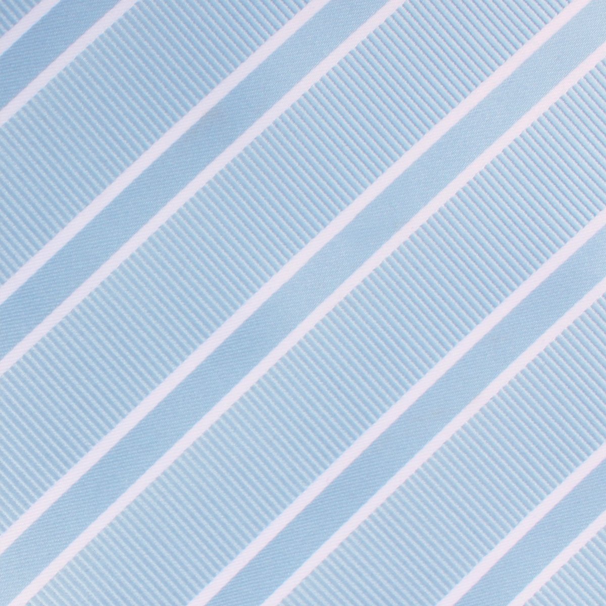 Sky Light Blue Double Stripe Skinny Tie Fabric