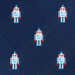 Space Robot Skinny Tie Fabric