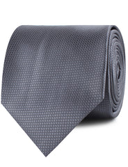Slate Grey Charcoal Basket Weave Neckties