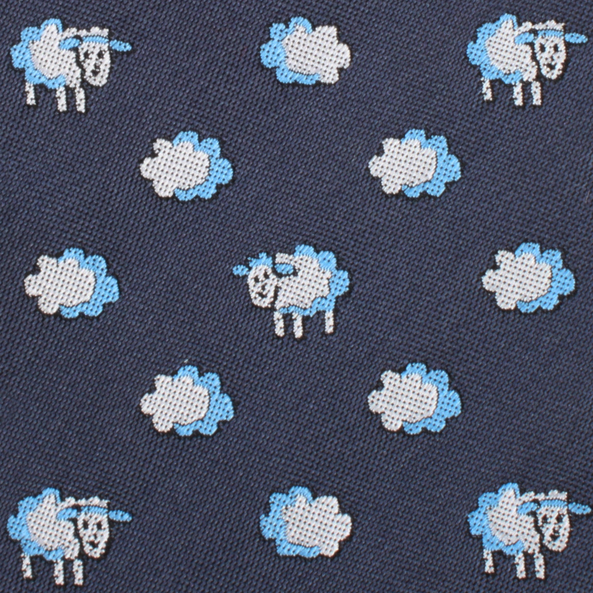 Sleepy Sheep Grey Necktie Fabric