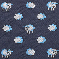 Sleepy Sheep Grey Necktie Fabric