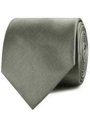 Soft Charcoal Crisp Satin Neckties