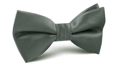 Soft Charcoal Crisp Twill Bow Tie