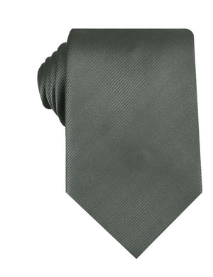 Soft Charcoal Crisp Twill Necktie
