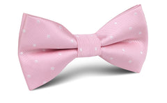 Soft Pink Polka Dots Bow Tie