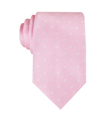 Soft Pink Polka Dots Necktie