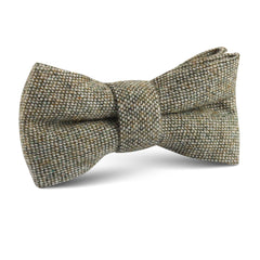 Southdown Donegal Green Wool Kids Bow Tie