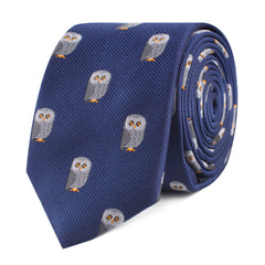 Southern Grey Owl Slim Tie