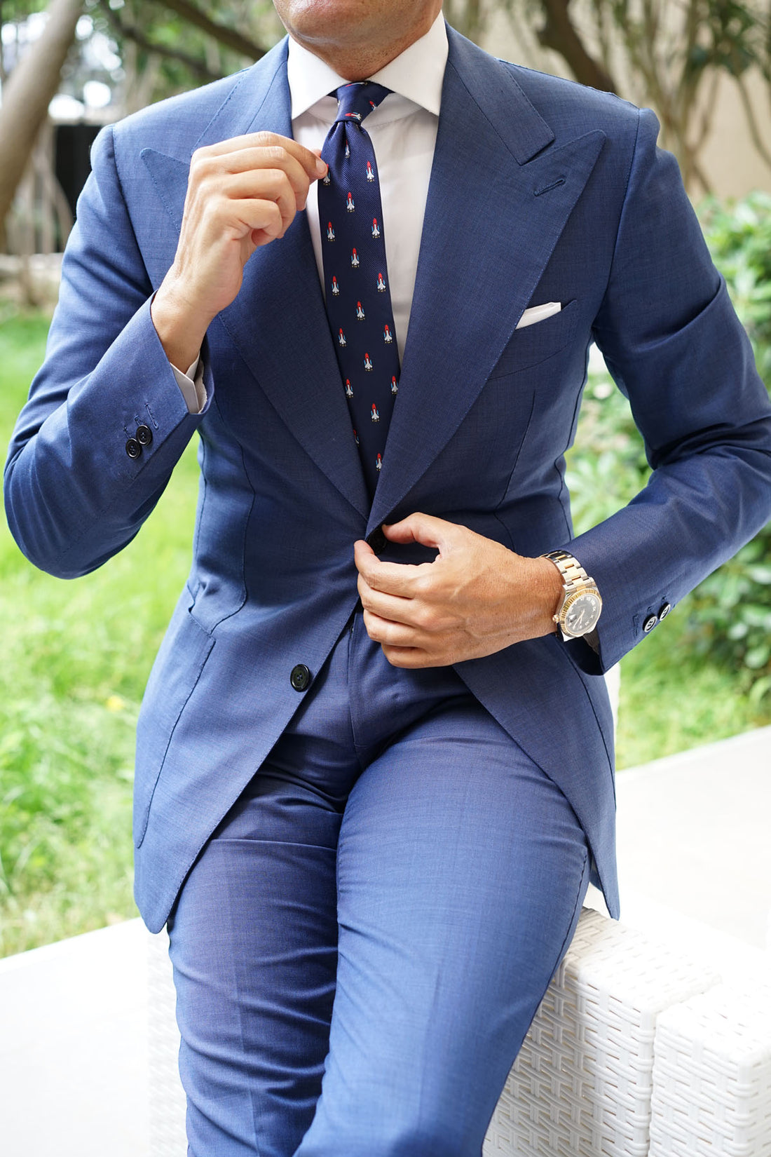 Skinny Rocketship Space Shuttle Skinny Tie | Rocket Ship Slim Ties | Mens Thin Neckties ...