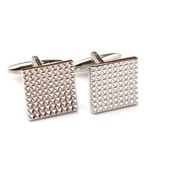 Square Large Studded Cufflinks Front OTAA