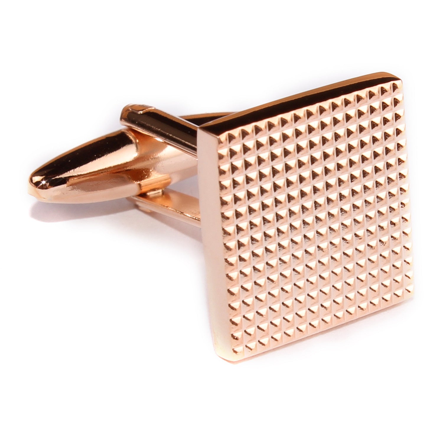 Square Studded Rose Gold Cufflinks Middle OTAA