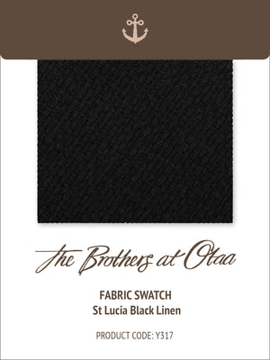 Fabric Swatch (Y317) - St Lucia Black Linen