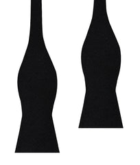 St Lucia Black Linen Self Bow Tie