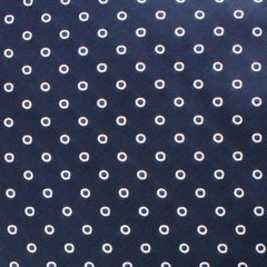 St Barts Navy Polka Dot Pocket Square Fabric
