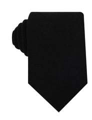 St Lucia Black Linen Necktie