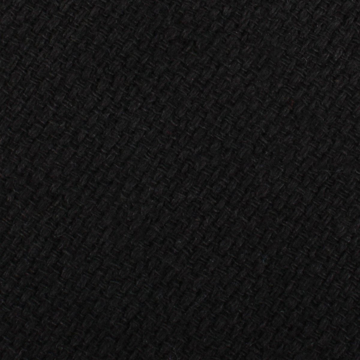St Lucia Black Linen Skinny Tie Fabric
