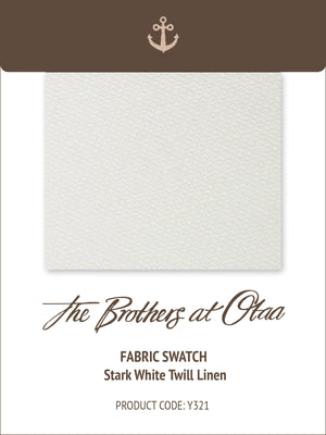 Fabric Swatch (Y321) - Stark White Twill Linen
