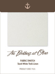 Stark White Twill Linen Y321 Fabric Swatch