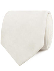 Stark White Twill Linen Neckties
