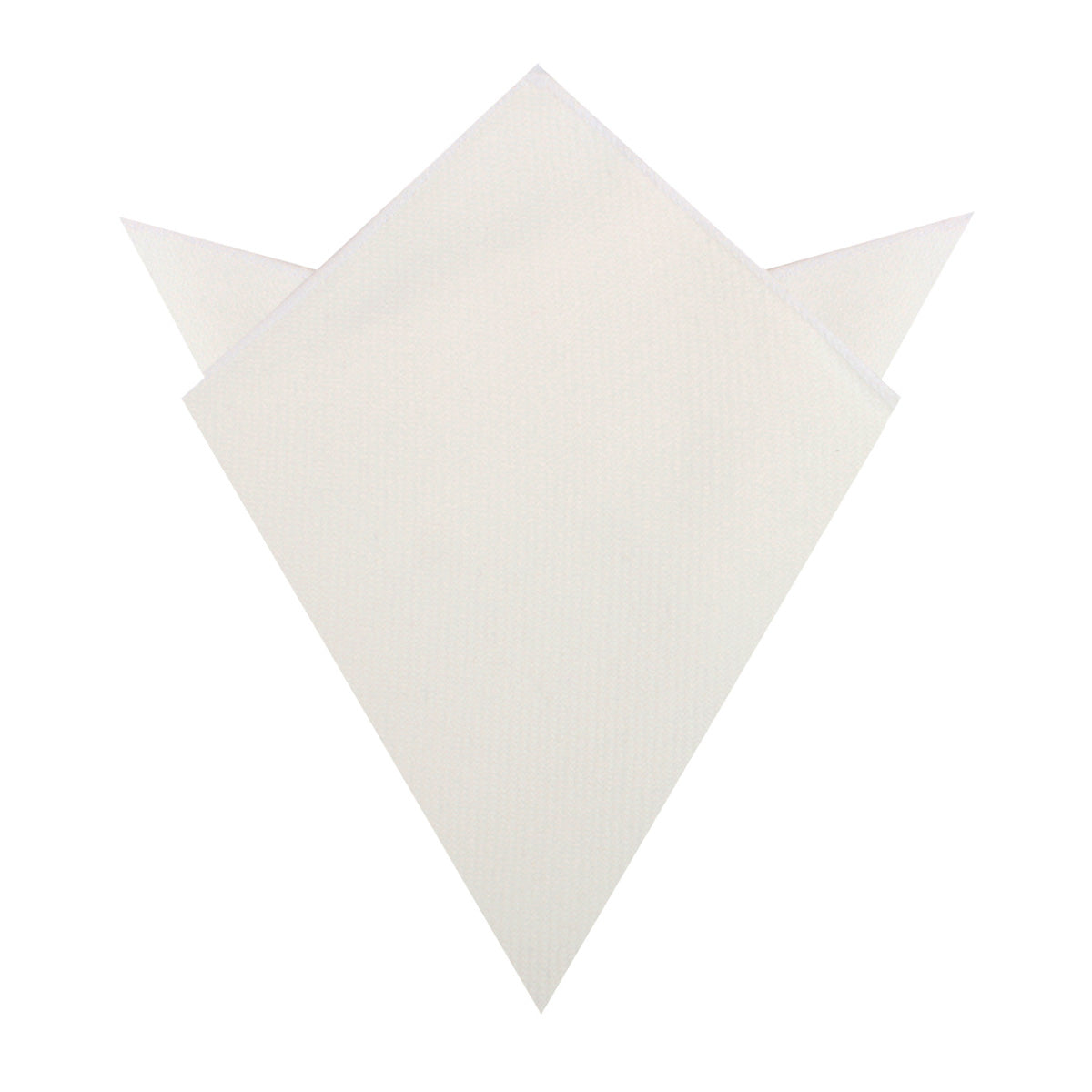 Stark White Twill Linen Pocket Square