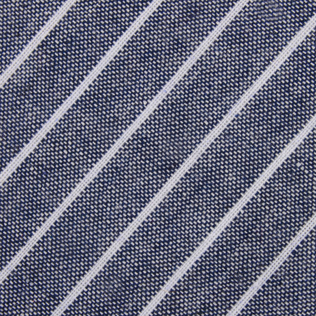 Starry Night Blue Pinstripe Linen Fabric Kids Diamond Bow Tie