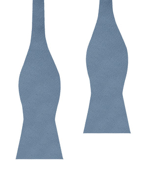Steel Blue Weave Self Bow Tie