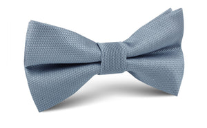 Steel Blue Weave Bow Tie