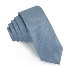 Steel Blue Weave Skinny Tie