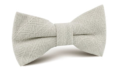 Sterling Silver Grey Linen Bow Tie