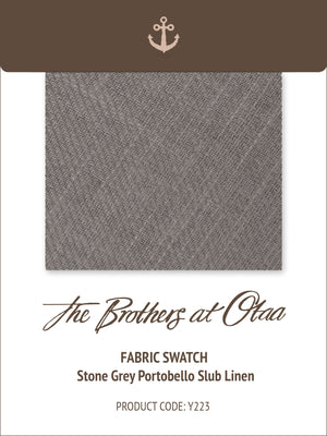 Fabric Swatch (Y223) - Stone Grey Portobello Slub Linen