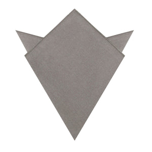 Stone Grey Portobello Slub Linen Pocket Square