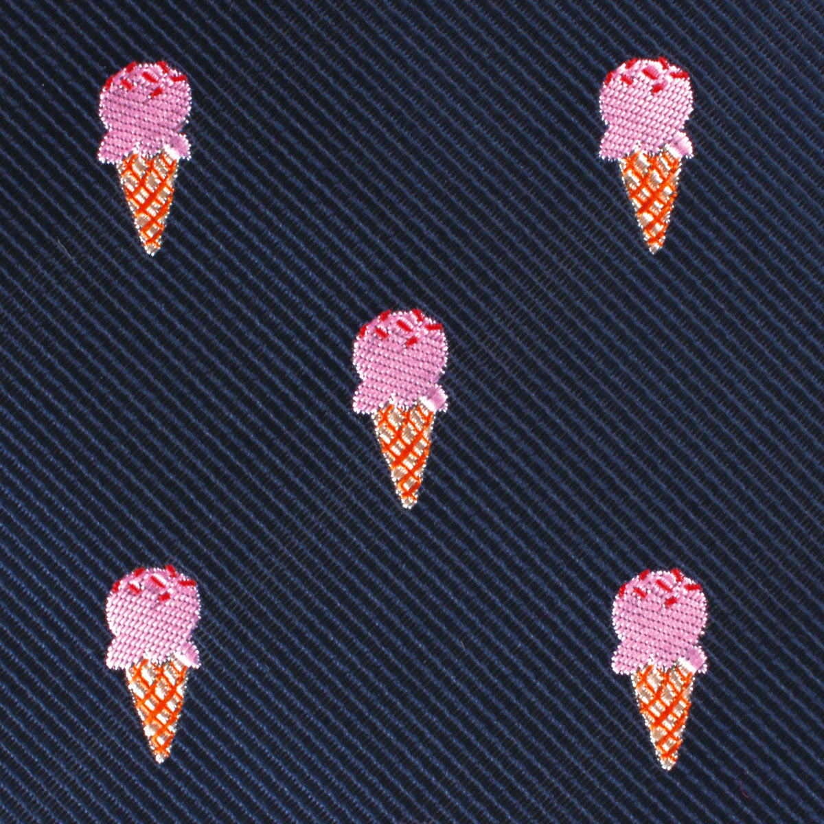 Strawberry Ice Cream Necktie Fabric