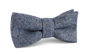 Suffolk Donegal Blue Wool Bow Tie