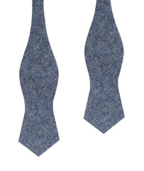 Suffolk Donegal Blue Wool Diamond Self Bow Tie