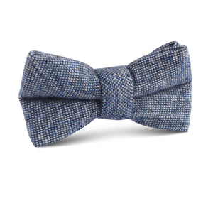Suffolk Donegal Blue Wool Kids Bow Tie